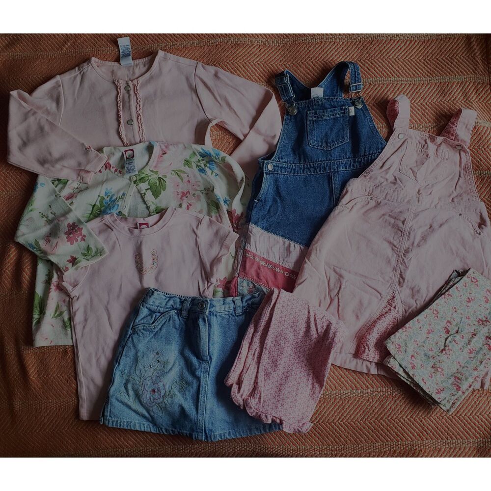 HUGE Gymboree Western Prairie 8pc. Lot Size 4-5 VINTAGE Floral Denim Mix & Match